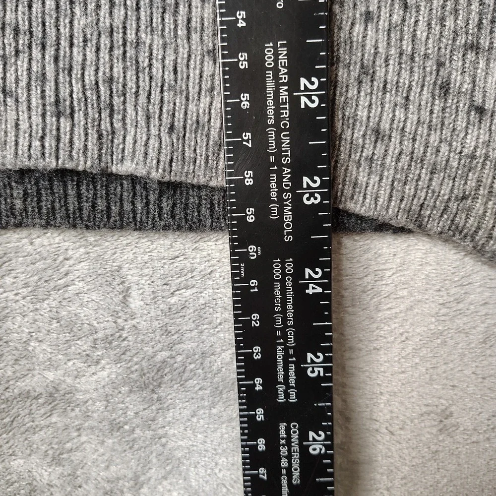 J.Crew Colorblock Zipper Sweater Womens XL Grey Speckled Merino Wool Blend